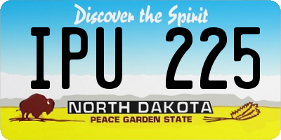 ND license plate IPU225