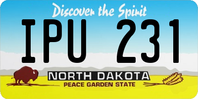 ND license plate IPU231