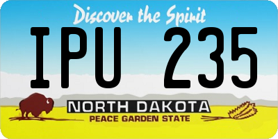 ND license plate IPU235