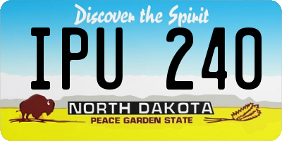 ND license plate IPU240