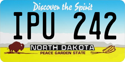ND license plate IPU242