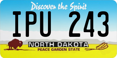 ND license plate IPU243