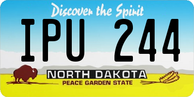 ND license plate IPU244