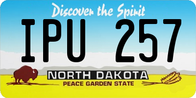ND license plate IPU257