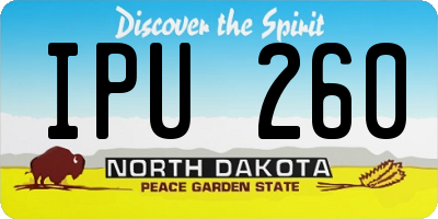 ND license plate IPU260
