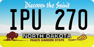 ND license plate IPU270