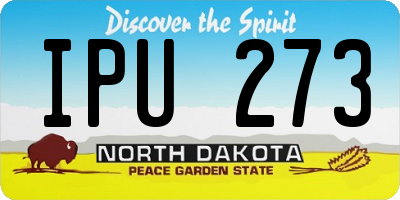 ND license plate IPU273