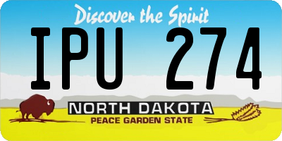 ND license plate IPU274