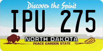 ND license plate IPU275