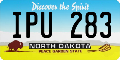 ND license plate IPU283