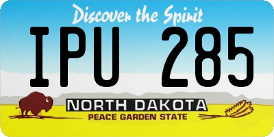 ND license plate IPU285