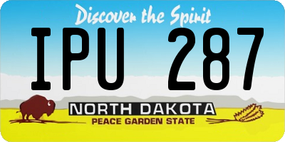 ND license plate IPU287