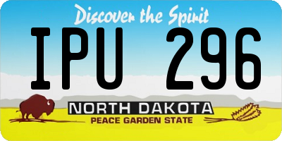 ND license plate IPU296