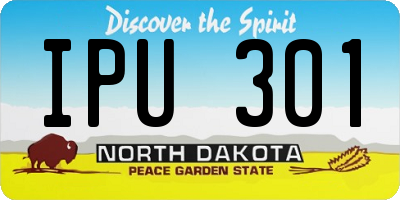 ND license plate IPU301