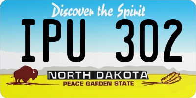ND license plate IPU302