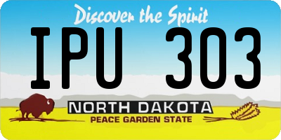 ND license plate IPU303