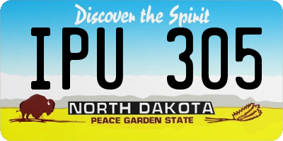 ND license plate IPU305