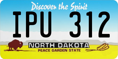 ND license plate IPU312