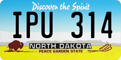 ND license plate IPU314