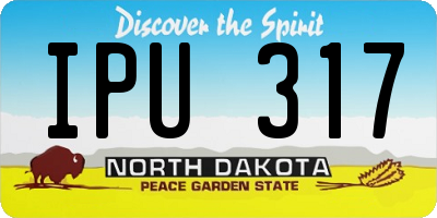 ND license plate IPU317