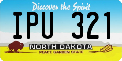 ND license plate IPU321