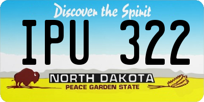 ND license plate IPU322
