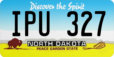 ND license plate IPU327