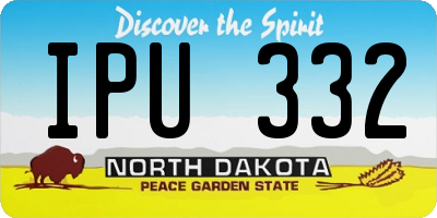 ND license plate IPU332