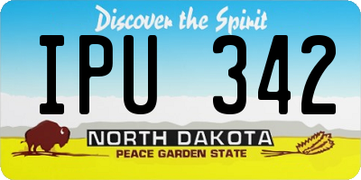 ND license plate IPU342