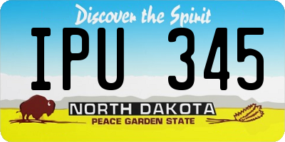 ND license plate IPU345