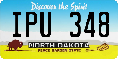 ND license plate IPU348