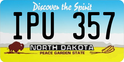ND license plate IPU357