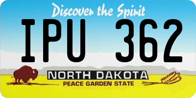 ND license plate IPU362
