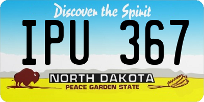 ND license plate IPU367