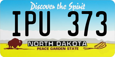 ND license plate IPU373