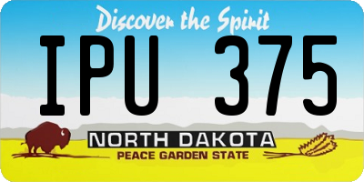 ND license plate IPU375