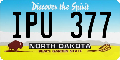 ND license plate IPU377