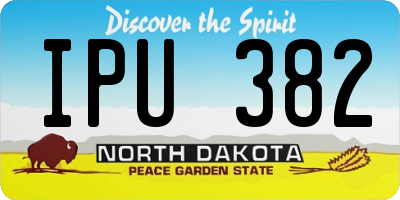 ND license plate IPU382