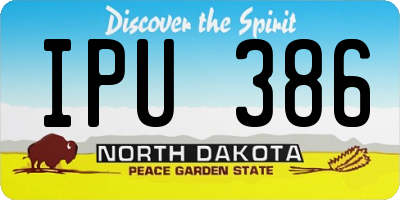 ND license plate IPU386