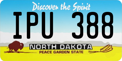 ND license plate IPU388