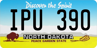 ND license plate IPU390