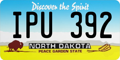 ND license plate IPU392