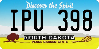 ND license plate IPU398