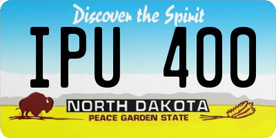 ND license plate IPU400