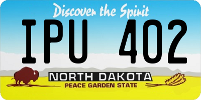 ND license plate IPU402