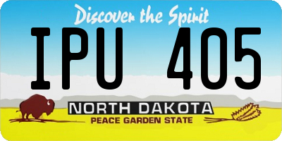 ND license plate IPU405
