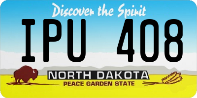 ND license plate IPU408