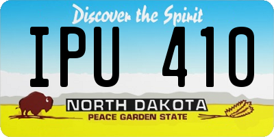 ND license plate IPU410