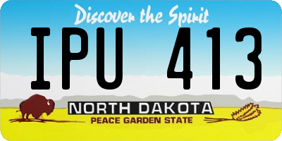 ND license plate IPU413