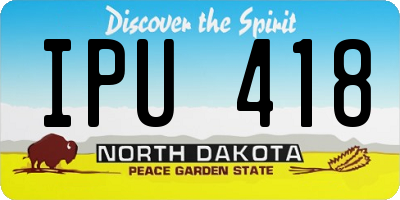 ND license plate IPU418